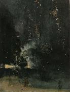 unknow artist The Nocturne under  the black and  gold oil on canvas